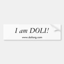 Eu sou DOLI! Pára-choque Adesivos