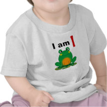 Eu sou hoje de 1 ano (o sapo verde dos desenhos an camiseta