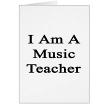 Eu sou um professor de música cartões