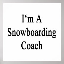 Eu sou um treinador da snowboarding impressão