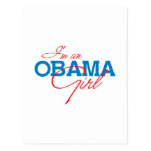 Eu sou uma menina de Obama Cartões Postais