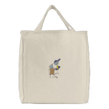 Eu surfo bolsas bordadas