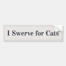 Eu swerve para gatos adesivo
