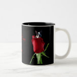 Eu te amo caneca do terrier de Boston