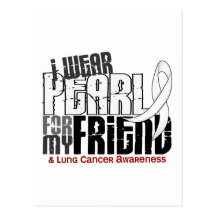 Eu visto a pérola para meu câncer pulmonar do amig cartao postal
