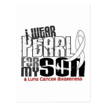 Eu visto a pérola para meu câncer pulmonar do filh cartão postal