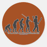 Evolução do caçador do zombi adesivos redondos