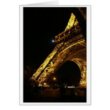 Excursão Eiffel do La na noite Cartão