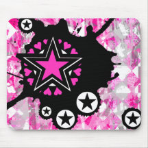 Explosão cor-de-rosa da estrela mousepads