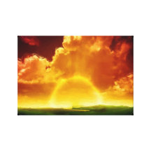 Explosão de Sun Impressão Em Tela Canvas
