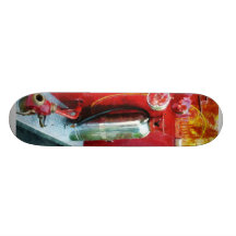 Extintor no carro de bombeiros skates personalizados