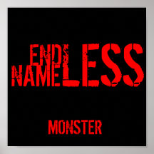 EXTREMIDADE, NOME, MENOS, MONSTRO POSTER