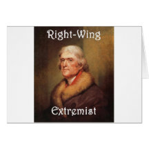 extremista de direita de direita de Thomas Jeffers Cartao