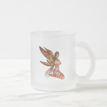 Fada alaranjada 4 da borboleta do duende do monarc caneca