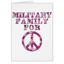 Família militar para a paz cartões