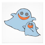 fantasmas bonitos do momma e do bebê convite personalizados