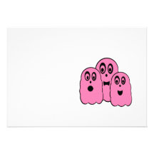 Fantasmas no rosa convite personalizados