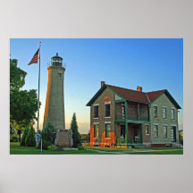 Farol histórico de Southport Posters