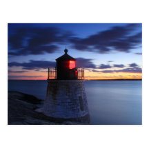 Farol Newport Rhode do monte do castelo - ilha Cartão Postal