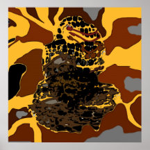 Favo de mel - poster abstrato
