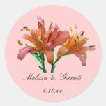 Favor Cor-de-rosa-Alaranjado Sticke do casamento d Adesivo