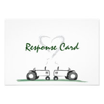 Fazenda que Wedding o cartão de RSVP: Estilo cláss Convite Personalizado