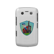 Fazendeiro que conduz desenhos animados do trator  capa blackberry Case-Mate