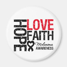 Fé do amor da esperança da melanoma imãs