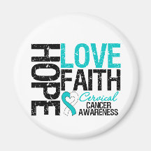 Fé do amor da esperança do cancro do colo do útero imã