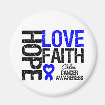 Fé do amor da esperança do cancro do cólon imã