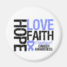 Fé esofágica do amor da esperança do cancer imã