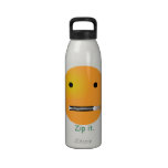 Feche-o Emoticon do smiley face Garrafas De Água Esportivas