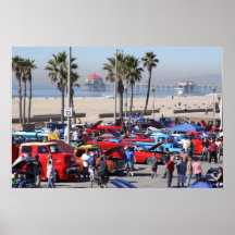 Feira automóvel da cidade do surf poster