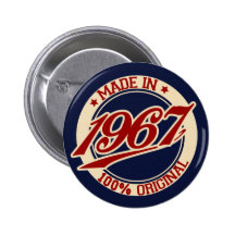 Feito em 1967 botons