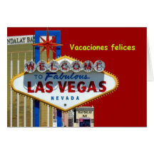 Felices "boas festas" cartão de Las Vegas Vacacion