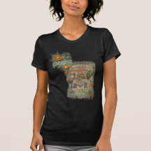 Felicidade no vintage da vida urbano tshirts