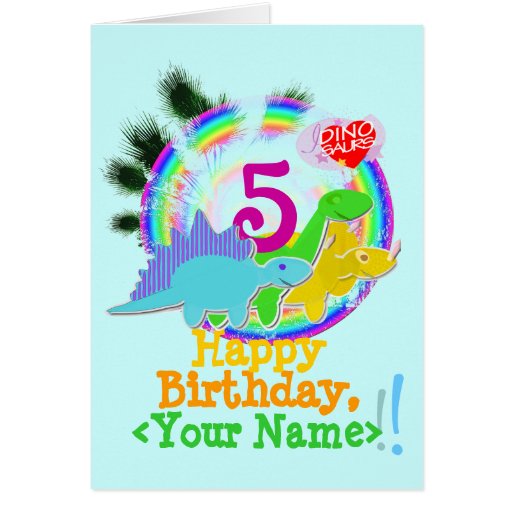 Feliz aniversario 5 anos, seu cartão conhecido de | Zazzle