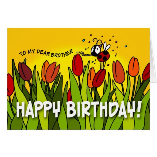 Feliz aniversario - a meu caro cartão do irmão