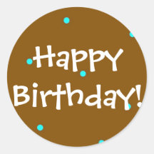 Feliz aniversario! adesivos redondos