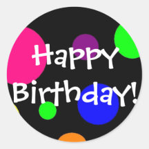 Feliz aniversario! adesivos redondos