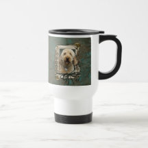 Feliz aniversario - patas de pedra - GoldenDoodle Caneca