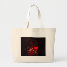 feliz dia das mães bolsas de lona