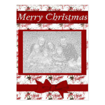 Feliz Natal - cartão com fotos da família Cartão Postal