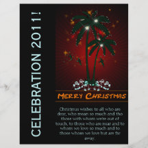 Feliz Natal - insecto do evento Panfletos Personalizados