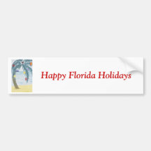 Feriados felizes de Florida, palmeira com ornament Adesivos