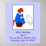 Festa de aniversário da rima de berçário poster