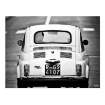 Fiat 500 em Roma, Italia Cartões Postais