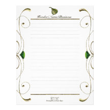 Figo branco papéis de carta personalizados