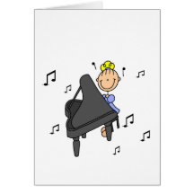 Figura cartão da vara do jogador de piano