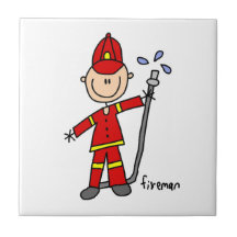 Figura da vara do bombeiro azulejos de cerâmica 